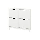 IKEA Ayakkabı Dolabı, Stall Beyaz Renk Meridyendukkan 96X17X90 Cm, 4 Bölmeli Ayakkabılık