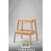 Ikea Basamak Taburesi, Masif Ahşap, Kaliteli Malzeme - Maks. Ağırlık 100Kg