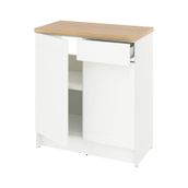 IKEA Beyaz Çok Amaçlı Mutfak Dolabı, 120 cm, Ahşap Üst