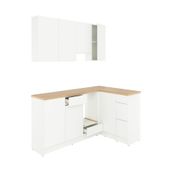 IKEA Beyaz Çok Amaçlı Mutfak Dolabı, Ahşap Tezgah Üstü
