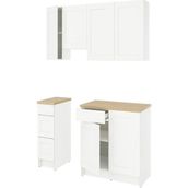 IKEA Beyaz Fonksiyonel Mutfak Dolabı 220X61X220 cm