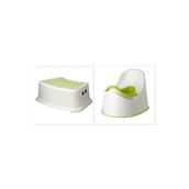 IKEA Beyaz Lockig Çıkarılabilir 2 Parçalı Pratik Lazımlık Çocuk Banyo Basamak