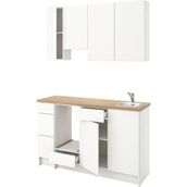 IKEA Beyaz Modern Mutfak Dolabı 220X61X220 cm