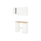 IKEA Beyaz Mutfak Dolabı, 220x61x220 cm, Depolama Ünitesi