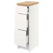 IKEA Beyaz Mutfak Dolabı, 40 cm, Çok Amaçlı Depolama, Ahşap Üst