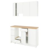 IKEA Beyaz Pratik Mutfak Dolabı 220X61X220 cm