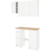 IKEA Beyaz Şık Mutfak Dolabı 220X61X220 cm