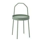 IKEA Burvik 38 cm Açık Gri Yeşil Yan Sehpa