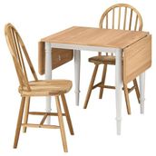 IKEA DANDERYD/SKOGSTA mutfak masası takımı meşe kaplama-beyaz-akasya - 89568094