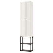 IKEA Enhet Beyaz Antrasit 60x32x255 cm Raf Ünitesi