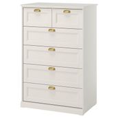 IKEA FAGELFJALLET 6 çekmeceli şifonyer kırık beyaz - 70611648