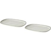 IKEA Gladelıg Tabak Seti, Gri Renk 20X13 Cm, 2 Adet Servis-Sunum Tabağı Stoneware - Yok