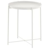 IKEA Gladom Beyaz 45x53 cm Tepsili Sehpa
