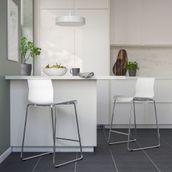 IKEA GLENN bar sandalyesi beyaz-krom kaplama - 60131734