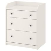 IKEA HAUGA 3 çekmeceli şifonyer beyaz - 20581521