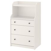 IKEA HAUGA 3 çekmeceli şifonyer beyaz - 50581529
