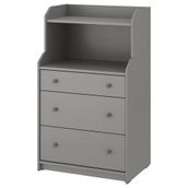 IKEA HAUGA 3 çekmeceli şifonyer gri - 30581525