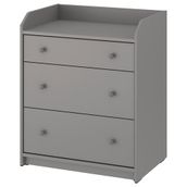 IKEA HAUGA 3 çekmeceli şifonyer gri - 80581518
