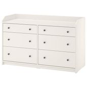 IKEA HAUGA 6 çekmeceli şifonyer beyaz - 00581536