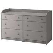 IKEA HAUGA 6 çekmeceli şifonyer gri - 70581533