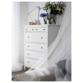 IKEA Hemnes Beyaz Vernik 108x130 cm 6 Çekmeceli Şifonyer