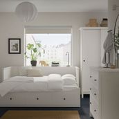 IKEA HEMNES yatak odası seti beyaz vernik - 19483442
