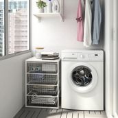 IKEA Jonaxel 79305098 Beyaz Çekmeceli Raf Ünitesi