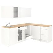IKEA KNOXHULT köşe mutfak dolabı kombinasyonu beyaz - 19388402