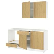 IKEA KNOXHULT mutfak dolabı kombinasyonu meşe görünümlü - 49581115
