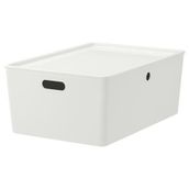 IKEA Kuggıs Beyaz 26x35x15 cm Kapaklı Kutu