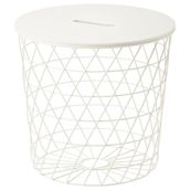 IKEA Kvıstbro Beyaz 44 cm Saklama Bölmeli Sehpa