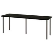 IKEA Lagkapten/Adils Venge-Koyu Gri 200x60 cm Çalışma Masası