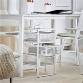 IKEA Lennart Beyaz Tekerlekli Keson 3 Çekmeceli Ofis Dolabı Modern Tasarım ve Çok Gözlü Depolama