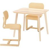 IKEA Lısabo Lyckan Mutfak Masası Takımı Dişbudak Kaplama Huş Kaplama 2 Sandalyeli Sabit 88 x 78 cm - Ahşap
