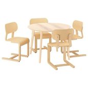IKEA LISABO/LYCKAN mutfak masası takımı dişbudak kaplama/huş kaplama - 79590260