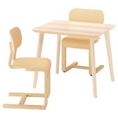 IKEA LISABO/LYCKAN mutfak masası takımı dişbudak kaplama/huş kaplama - 99590259