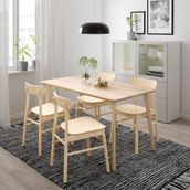 IKEA LISABO/RÖNNINGE mutfak masası takımı huş - 39297118