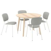 IKEA LISABO/VIHALS mutfak masası takımı dişbudak kaplama-Tibbleby bej gri - 69631572