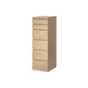 IKEA Malm Ağartılmış Meşe Kaplama 40x123 cm 6 Çekmeceli Şifonyer