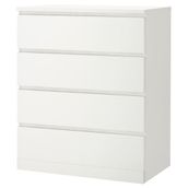 IKEA Malm Beyaz 80x100 cm 4 Çekmeceli Şifonyer