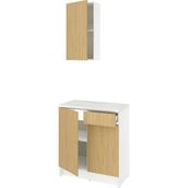 IKEA Meşe Dayanıklı Mutfak Dolabı 120X61X220 cm