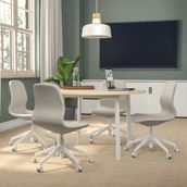 IKEA MITTZON toplantı masası huş kaplama-beyaz - 99513930
