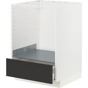 IKEA Modern Gri Ankastre Fırın Dolabı 60X60 cm Iskandinav Tarzı Depolamalı Mutfak Dolabı - Ergonomik Sağlam Yapı Ahşap