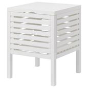 IKEA MUSKAN saklama gözlü tabure beyaz - 00360587