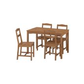 IKEA mutfak masası takımı, antika vernik-çam, 4 sandalyeli