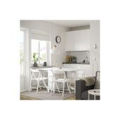 IKEA Mutfak Masası Takımı, Beyaz, 4 Sandalyeli, Katlanabilir, 80 x 80 cm