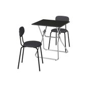 IKEA Mutfak Masası Takımı, Siyah-remmarn Koyu Gri, 2 Sandalyeli, Katlanabilir Masa