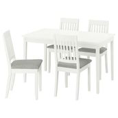 IKEA NASINGE mutfak masası takımı beyaz-Tibbleby bej/gri - 49596937