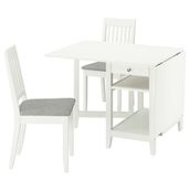 IKEA NASINGE mutfak masası takımı beyaz-Tibbleby bej/gri - 79596945