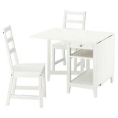 IKEA NASINGE/NORDVIKEN mutfak masası takımı beyaz - 09596944